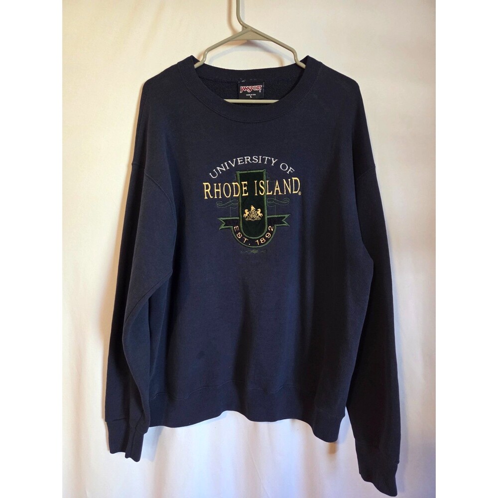 Vintage University of Rhode Island Crewneck Sweatshirt JanSport USA Navy Large